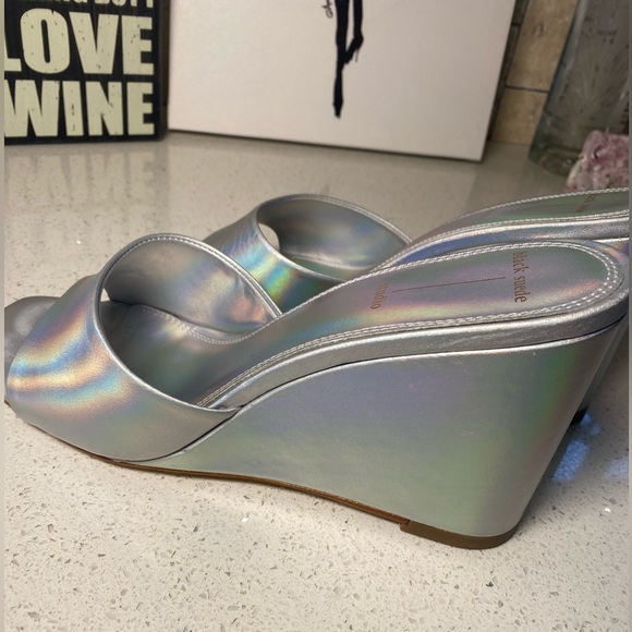 Black Suede Studio ~ Paloma Wedges - Picture 2 of 7